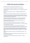 UTAH Life Insurance Policies