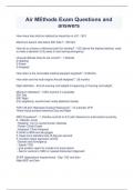 Air MEthods Exam Questions and answers