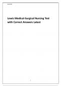 Lewis Medical-Surgical Nursing Test with Correct Answers Latest