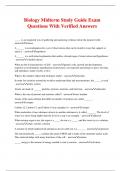 Biology Midterm Study Guide Exam Questions With Verified Answers