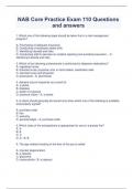 NAB Core Practice Exam 110 Questions and answers