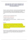 MED SURG HESI LATEST ACTUAL EXAM WITH 100 QUESTIONS AND 100% CORRECT ANSWERS WITH RATIONALES|GRADED A+