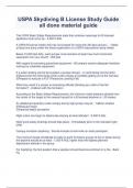 USPA Skydiving B License Study Guide all done material guide