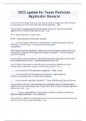 2023 update for Texas Pesticide Applicator General&period;