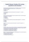 Health Stream Cardiac ICU review questions and answers