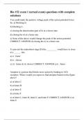 Bio 152 exam 1 (actual exam) questions with complete solutions