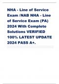 NHA - Line of Service Exam / NAB NHA 