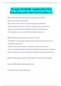 Oregon Pesticide Application Test Questions and Answers Graded A&plus;