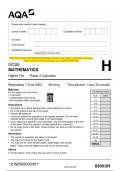 2023 AQA GCSE MATHEMATICS 8300&sol;2H Higher Tier Paper 2 Calculator Question Paper & Mark scheme &lpar;Merged&rpar; June 2023 &lbrack;VERIFIED&rsqb;