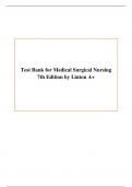 Test Bank for Medical Surgical Nursing  7th Edition by Linton A+