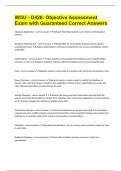WGU - D426&colon; Objective Assessment Exam with Guaranteed Correct Answers