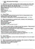 D307 - Educational Psychology WGU Questions & Answers, 100% Correct!!