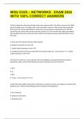 WGU D325 &ndash; NETWORKS   EXAM 2024 WITH 100&percnt; CORRECT ANSWERS