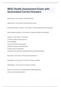 WGU Health Assessment Exam with Guaranteed Correct Answers