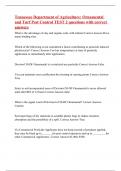 Tennessee Department of Agriculture&colon; Ornamental and Turf Pest Control TEST 2 questions with correct answers&vert;100&percnt; verified&vert;12 pages