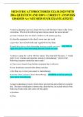 MED SURG ATI PROCTORED EXAM 2023 WITH  200&plus; QUESTION AND 100&percnt; CORRECT ANSWERS  GRADED A&plus;&sol; ATI MED SUGR EXAM LATEST&excl;&excl;