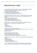 Maryville Exam 3 AHA Questions and Answers 100&percnt; solved
