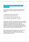 PAD, PVD NCLEX QUESTIONS AND ANSWERS.