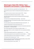 Washington State DOL Written Test &vert; Questions and answers &vert; Latest 2024&sol;25 