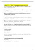 MPH 6011 Final Exam question and answer 