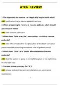 ATCN Exam Review | 85 Questions with 100% Correct Answers | Updated | Download to score A+