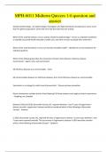 MPH-6011 Midterm Quizzes 1-6 question and answer  Analytic 