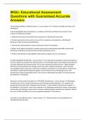 WGU- Educational Assessment Questions with Guaranteed Accurate Answers
