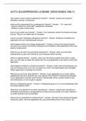 AUTO SALESPERSON LICENSE &lpar;WISCONSIN ONLY&rpar;