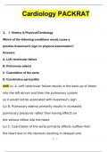 Cardiology PACKRAT Exam With Latest Questions And Answers &commat; 20242025