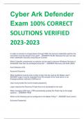 Cyber Ark Defender  Exam 100&percnt; CORRECT  SOLUTIONS VERIFIED 2023-2023