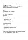 Nurs 225 Final Exam Blueprint Questions with Complete Solutions.