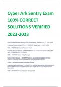 Cyber Ark Sentry Exam 100% CORRECT  SOLUTIONS VERIFIED 2023-2023