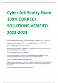 Cyber Ark Sentry Exam 100&percnt; CORRECT  SOLUTIONS VERIFIED 2023-2023