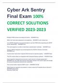 Cyber Ark Sentry  Final Exam 100%  CORRECT SOLUTIONS  VERIFIED 2023-2023