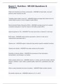 Exam 2 - Nutrition - NR-228 Questions & Answers