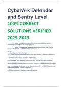 CyberArk Defender  and Sentry Level 100&percnt; CORRECT  SOLUTIONS VERIFIED 2023-2023
