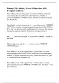 Portage Microbiology Exam &num;6 Questions with Complete Solutions