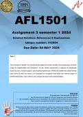 AFL1501 Assignment 3 (COMPLETE ANSWERS) Semester 1 2024 (312554) - DUE 4 May 2024 