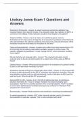 Lindsey Jones Exam 1 Questions and Answers 2024- Graded A