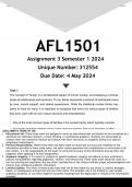 AFL1501 Assignment 3 (ANSWERS) Semester 1 2024 - DISTINCTION GUARANTEED