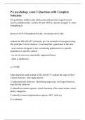 PA psychology exam 3 Questions with Complete Solutions