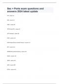 Sec &plus; Ports exam questions and answers 2024 latest update&period;