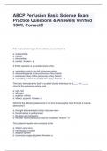 ABCP Perfusion Basic Science Exam Practice Questions & Answers Verified 100% Correct!!