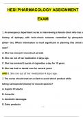 HESI Pharmacology Assignment Exam 2024 Questions with 100% Correct Answers | Updated | Download to score A+