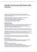 AOCNP Test Review 2024 Rated 100&percnt; Correct&excl;&excl;