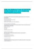 EMS 202 Midterm Exam QUESTIONS WITH COMPLETE 100&percnt; VERIFIED SOLUTIONS 2024&sol;2025