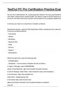 TestOut PC Pro Certification Practice Exam &vert; Questions and answers latest update