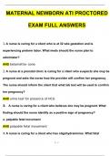 ATI Maternal Newborn Ati Proctored Exam FULL ANSWERS 2024 Questions with 100% Correct Answers | Updated | Download to score A+