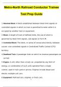 Metro-North Railroad Conductor Trainee Test Prep Guide  2024 Updated | Download to score A+