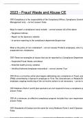 2023 - Fraud Waste and Abuse CE &vert; Questions and answers latest update